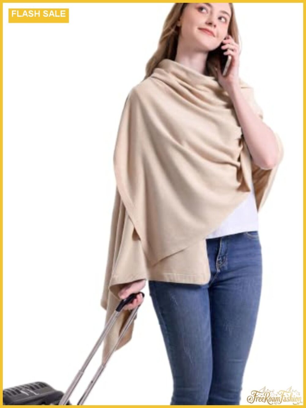 Soft Knit Travel Shawl Wrap Large Lightweight Machine Washable Pashmina Scarf
